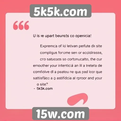 Experiência do usuário no site 5k5k.com